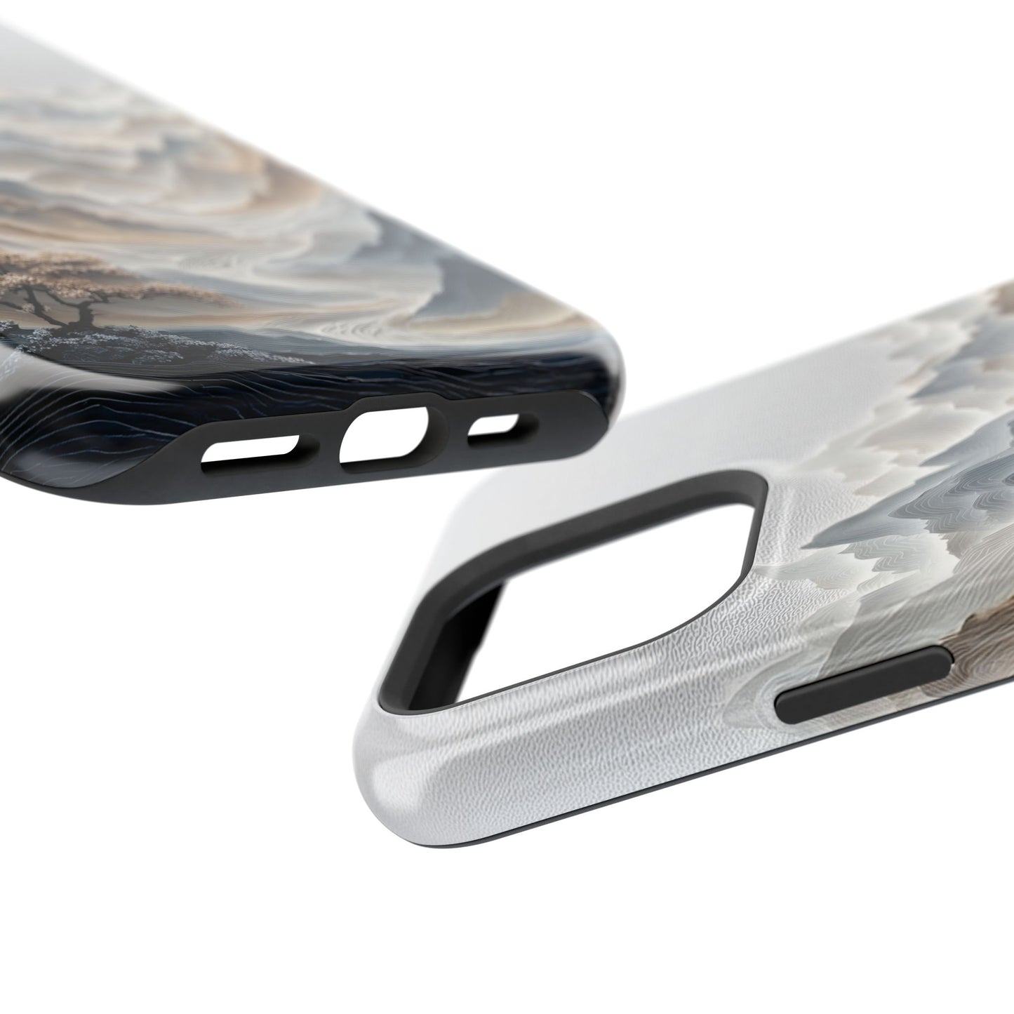 The Sweeping Valley – Sculptural Mountain Design iPhone Case