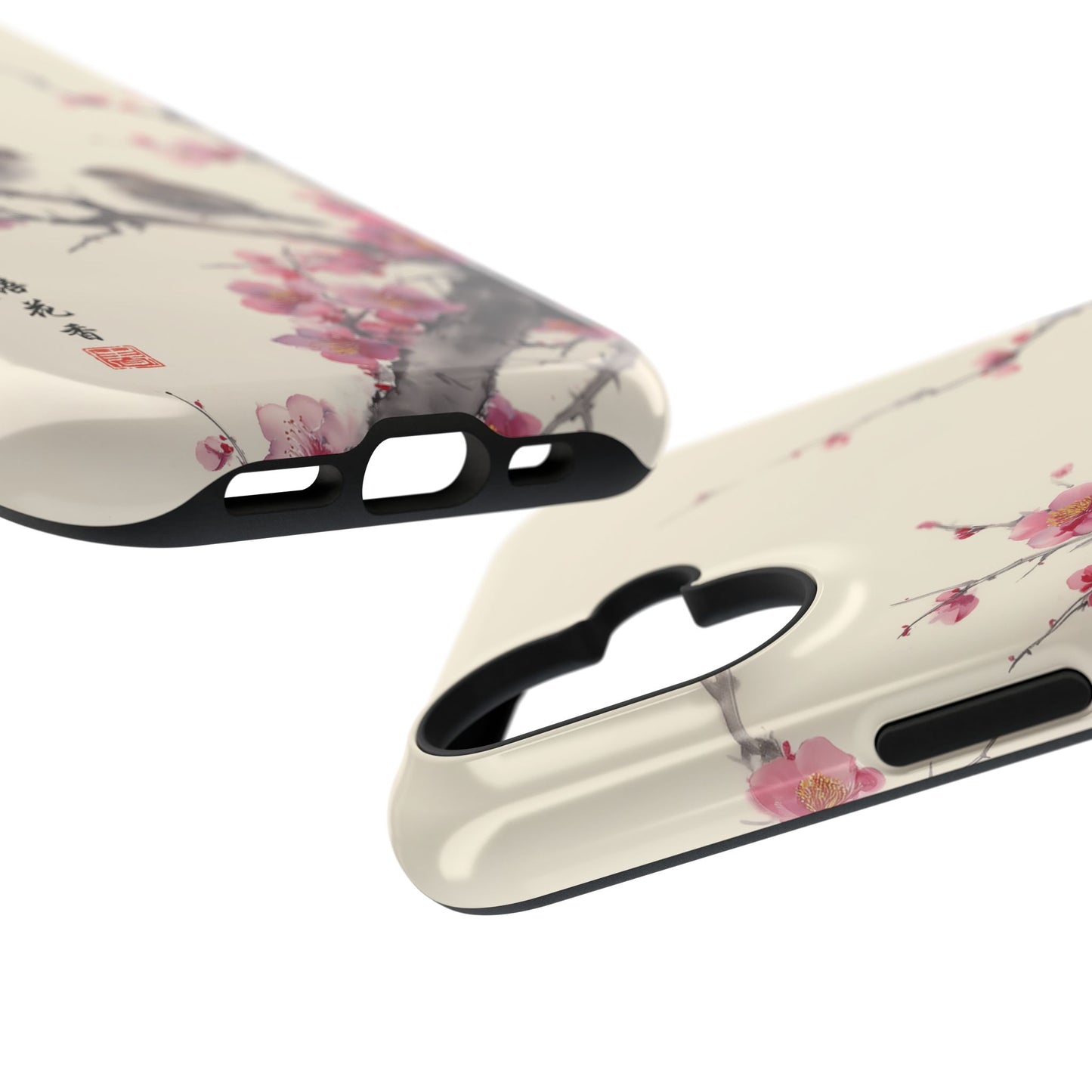 The Sweeping Blossom – Ink Wash Botanical Design iPhone Case