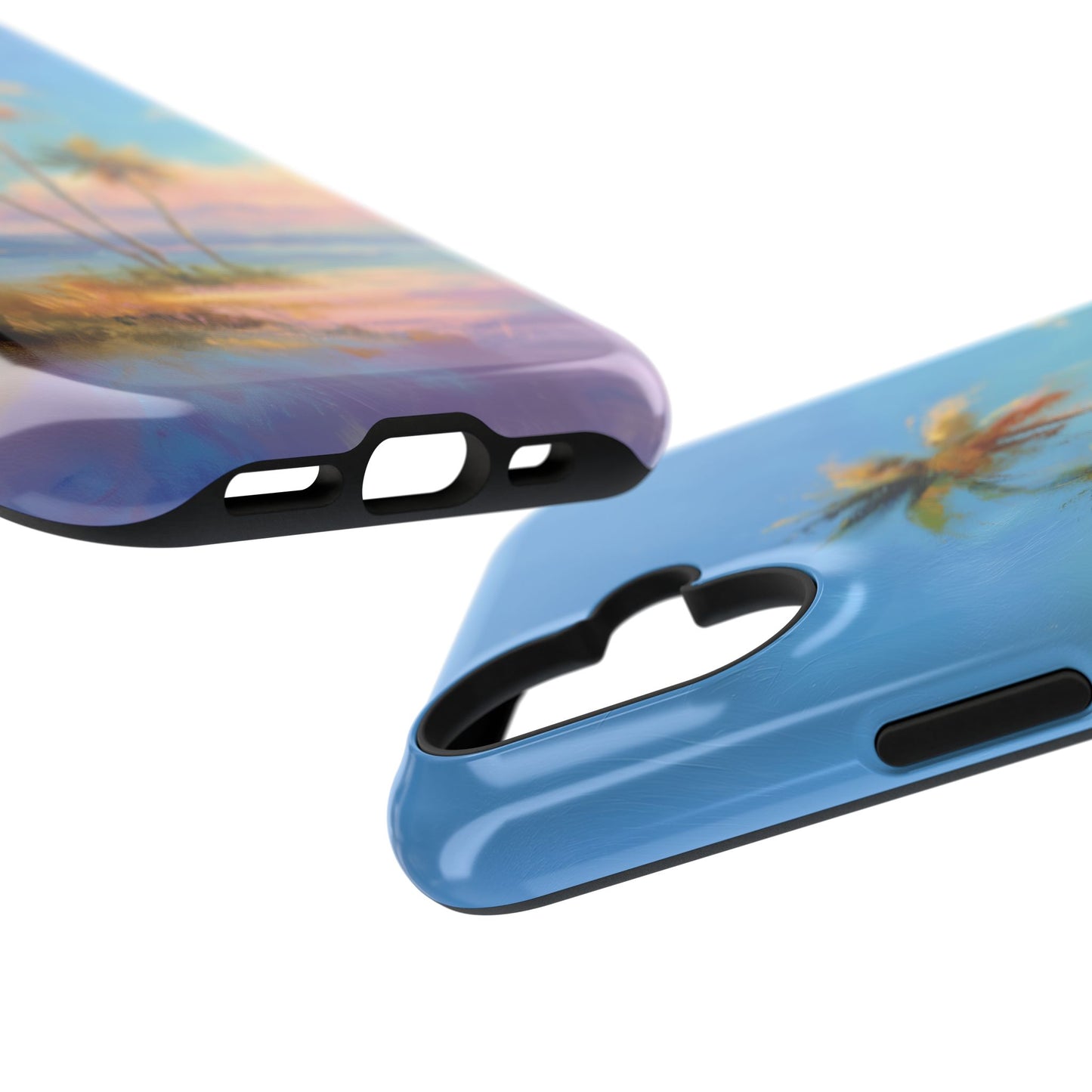 The Golden Hour Canvas – Painted Palm Design iPhone Case