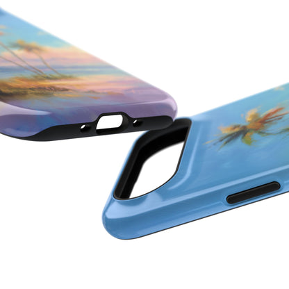 The Golden Hour Canvas – Painted Palm Design iPhone Case