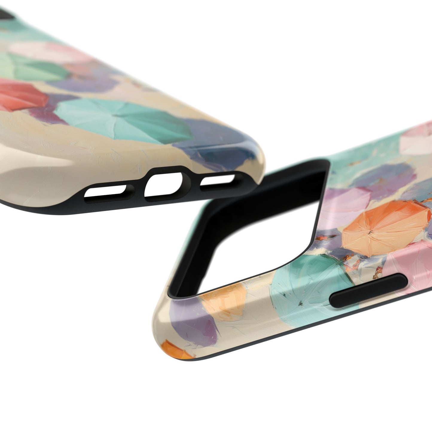 The Pastel Riviera – Aerial Beach Design iPhone Case