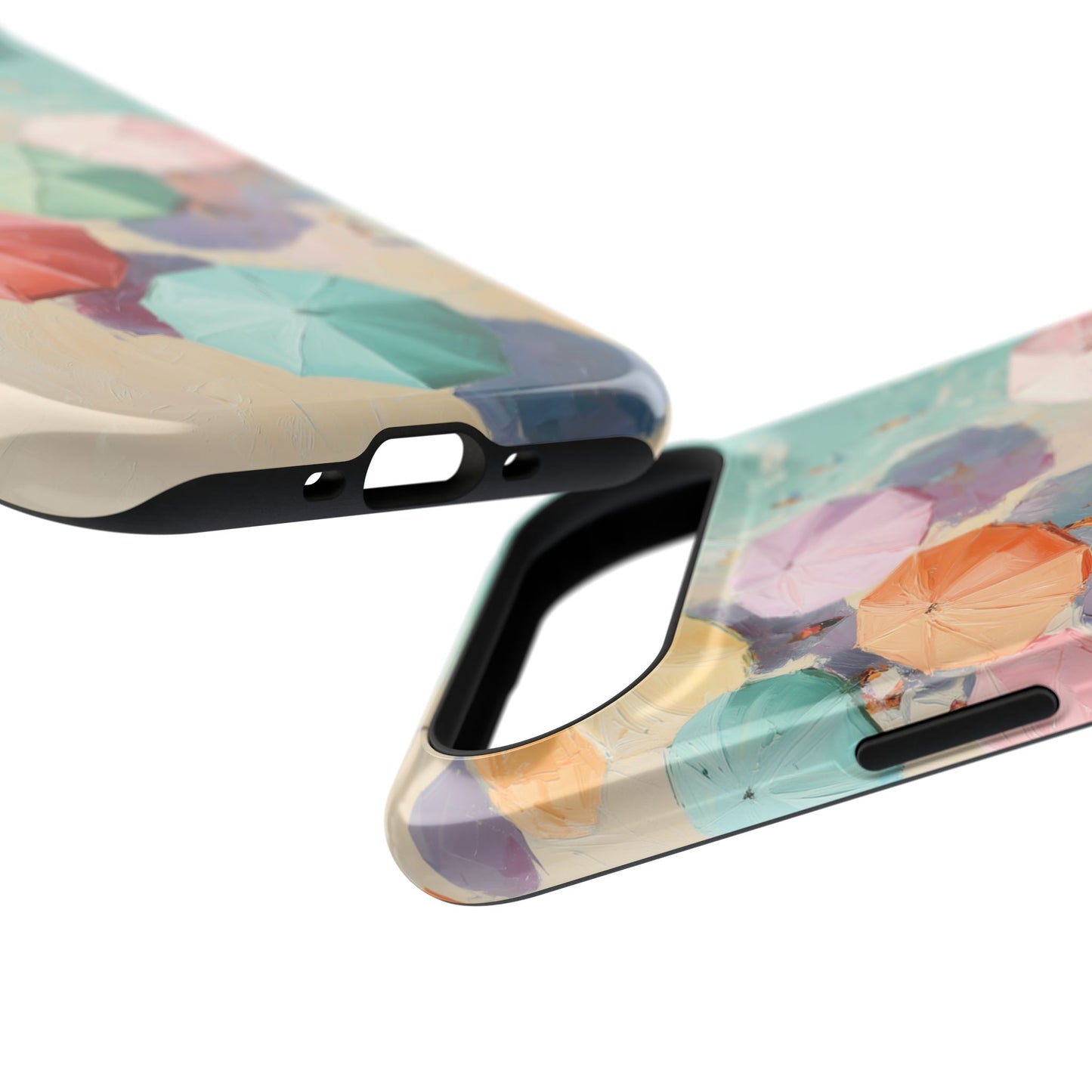 The Pastel Riviera – Aerial Beach Design iPhone Case