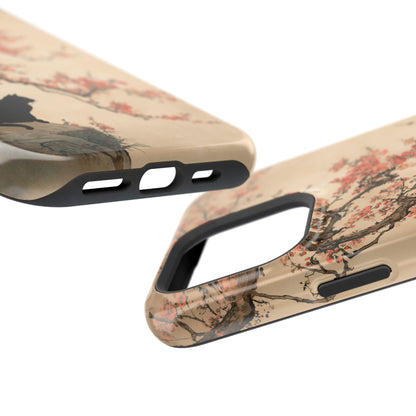 The Contemplative Cat – Traditional Ink Wash Design iPhone Case
