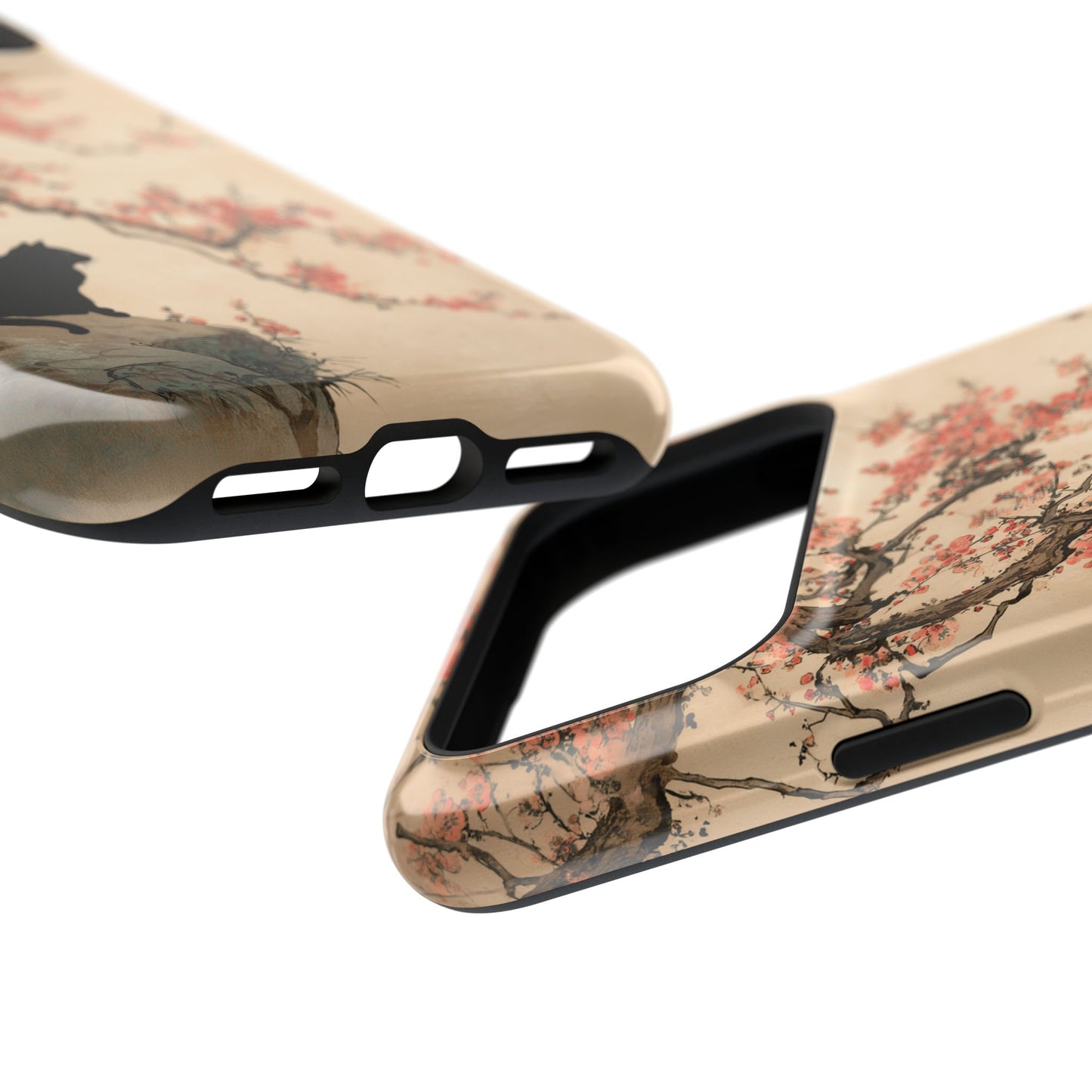 The Contemplative Cat – Traditional Ink Wash Design iPhone Case