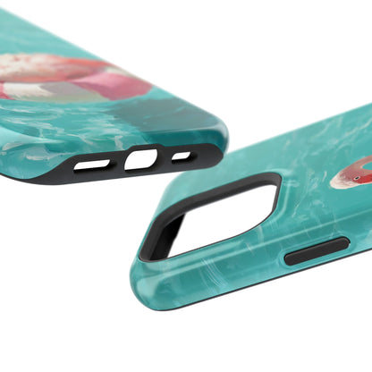 Out of Office Mode - The Poolside Flamingo Impressionist Summer Design iPhone Case
