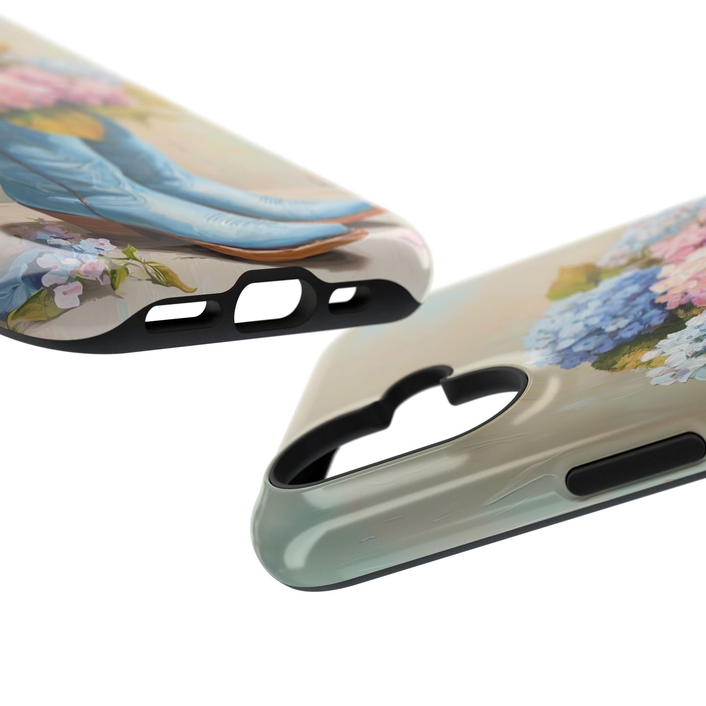 The Country Coquette – Impasto Boot & Hydrangea Design iPhone Case