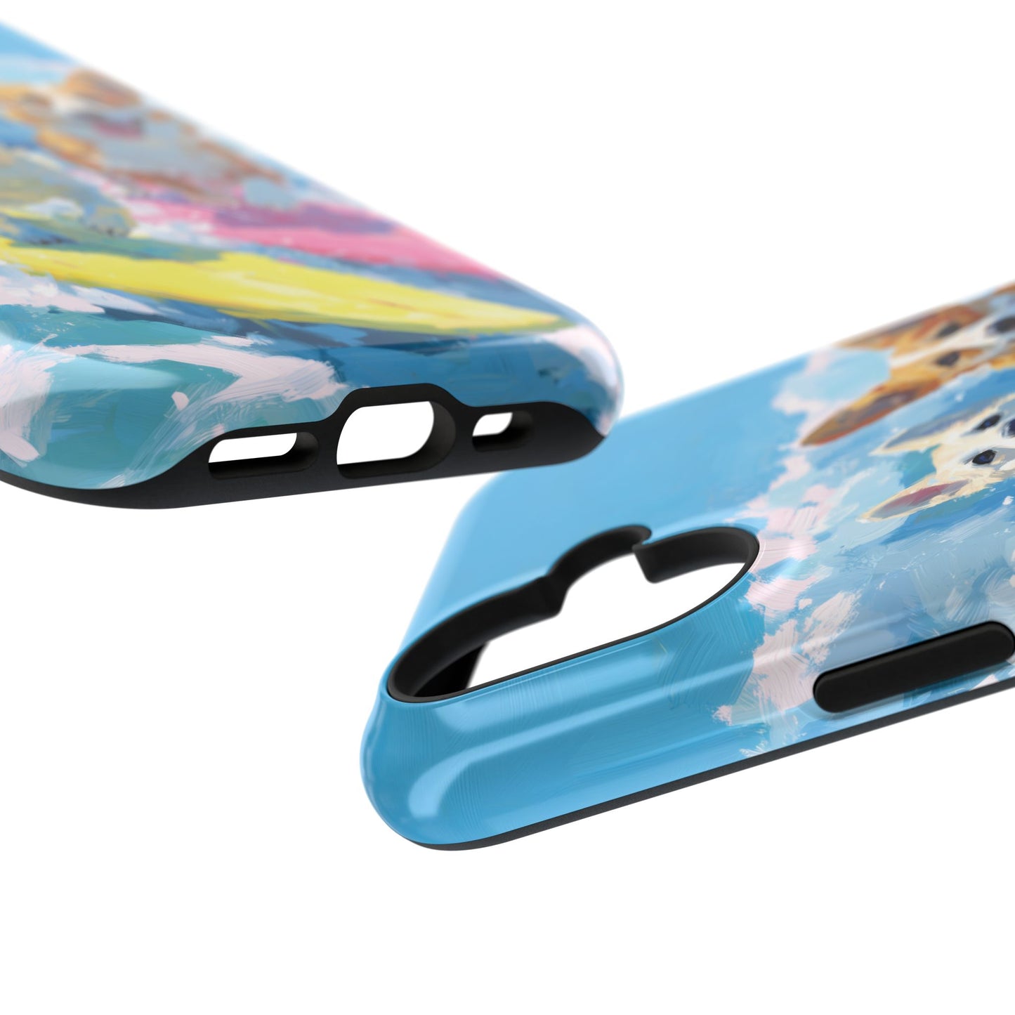 The Summer Surf Dogs – Impasto Action Design iPhone Case