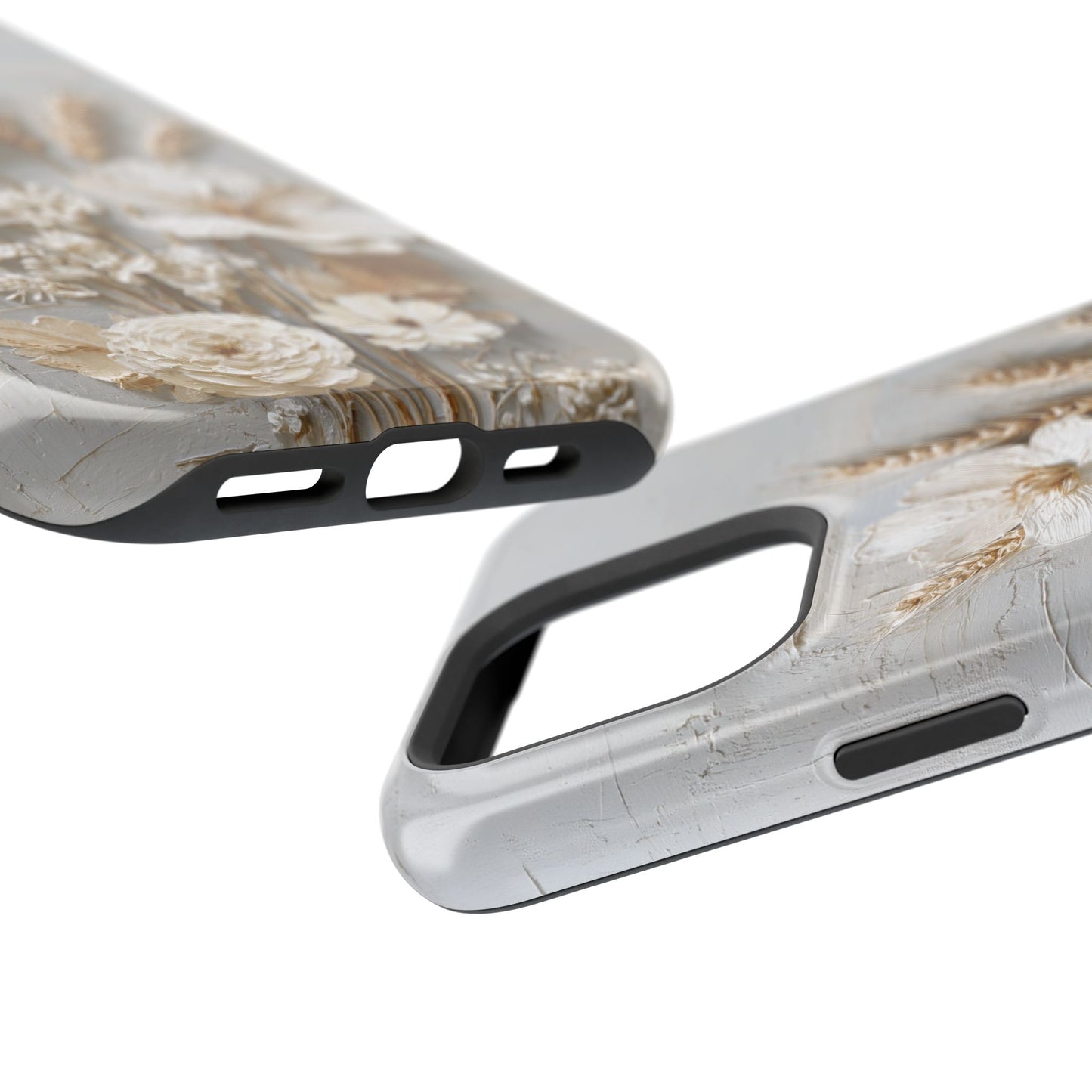 The Refined Meadow – 3D Impasto Botanical Design iPhone Case