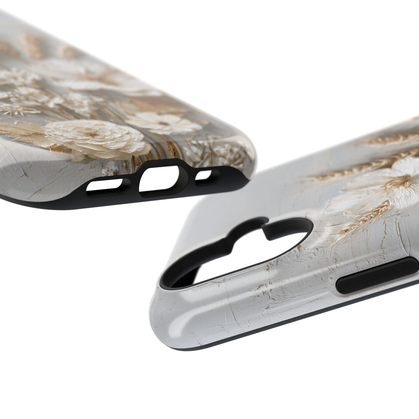 The Refined Meadow – 3D Impasto Botanical Design iPhone Case
