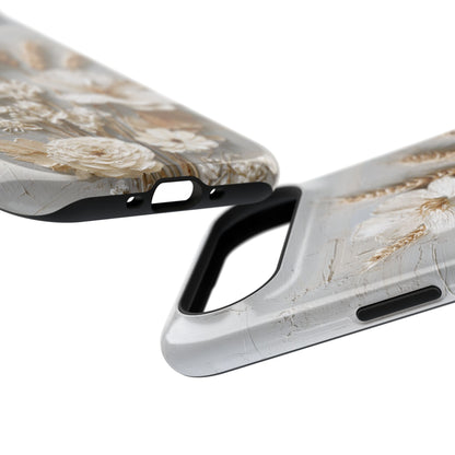 The Refined Meadow – 3D Impasto Botanical Design iPhone Case