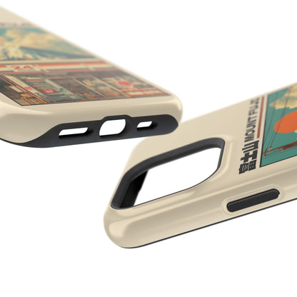 Fuji Golden Hour – Retro Anime Design iPhone Case