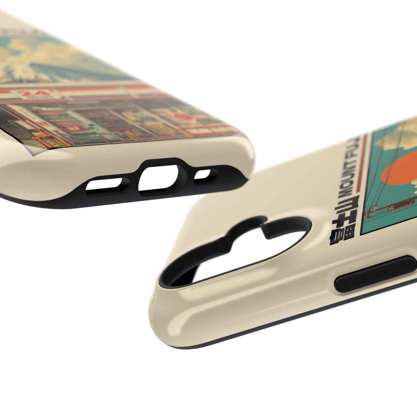 Fuji Golden Hour – Retro Anime Design iPhone Case