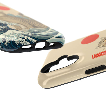 The Roaring Neko – Ukiyo-e Parody Design iPhone Case