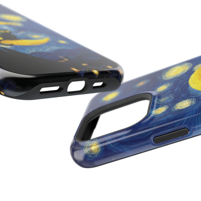 The Starry Night Feline – Fine Art Parody Design iPhone Case