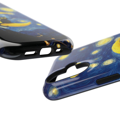 The Starry Night Feline – Fine Art Parody Design iPhone Case