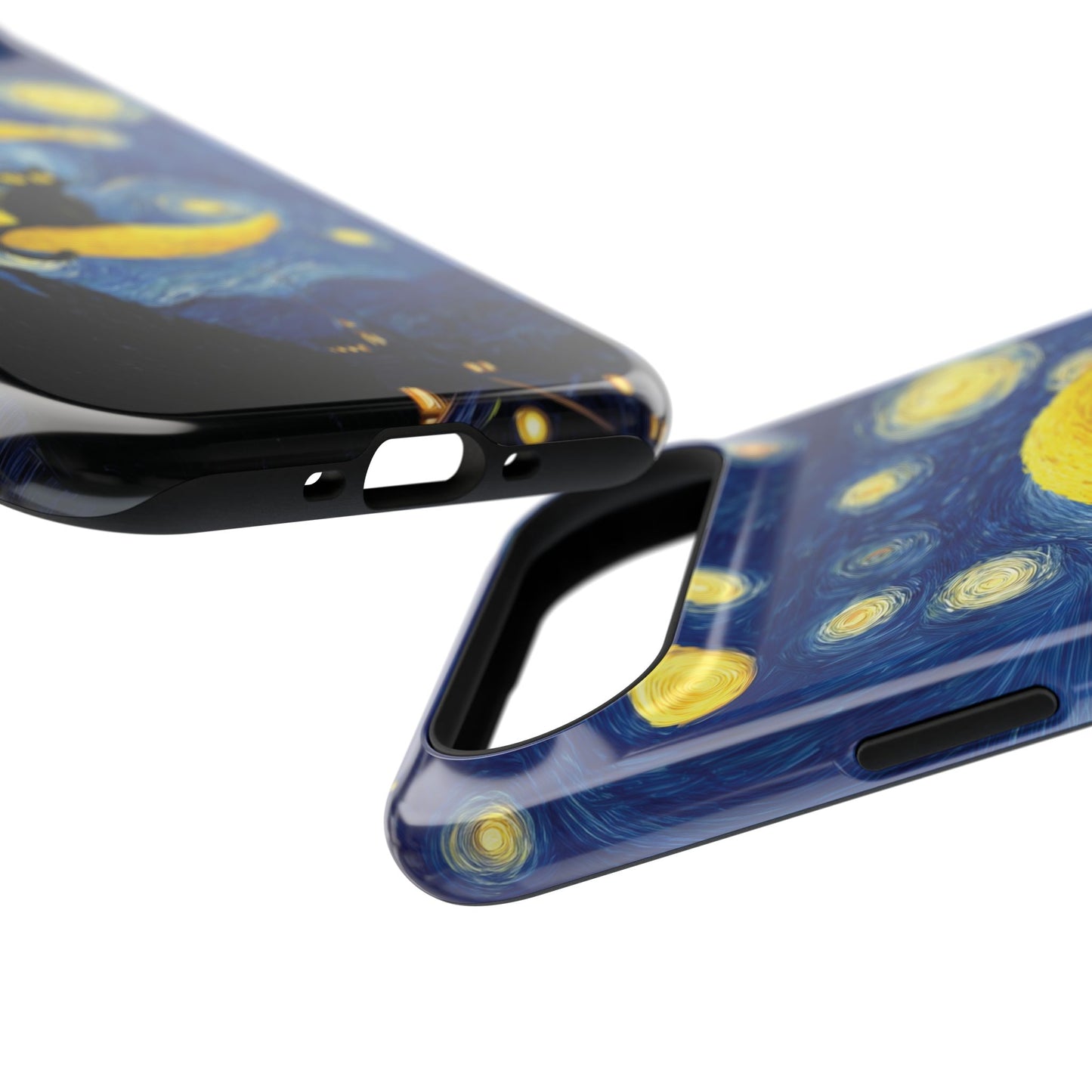 The Starry Night Feline – Fine Art Parody Design iPhone Case