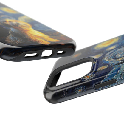 The Starry Night Stargazer – Custom Impressionist Pet iPhone Case