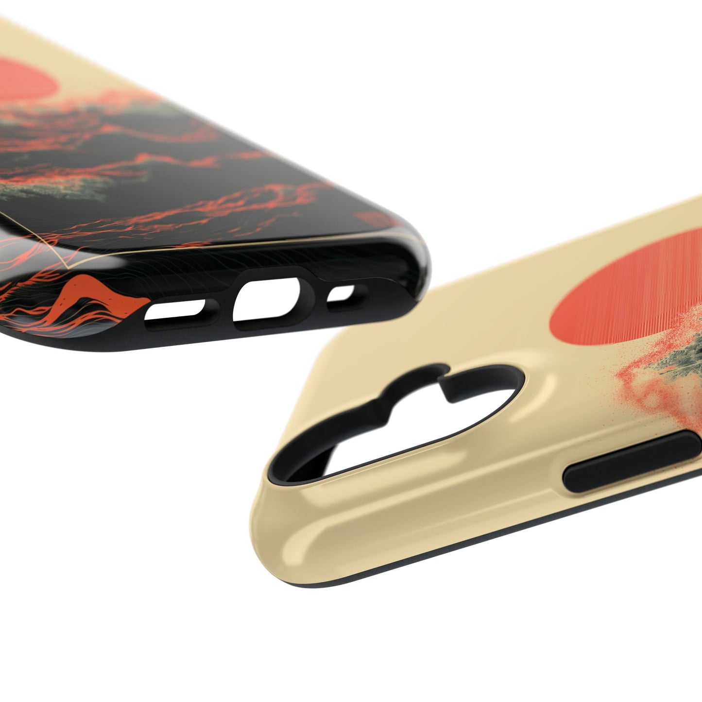 The Kyokujitsu Exhibition – Framed Rising Sun Wave Design iPhone Case