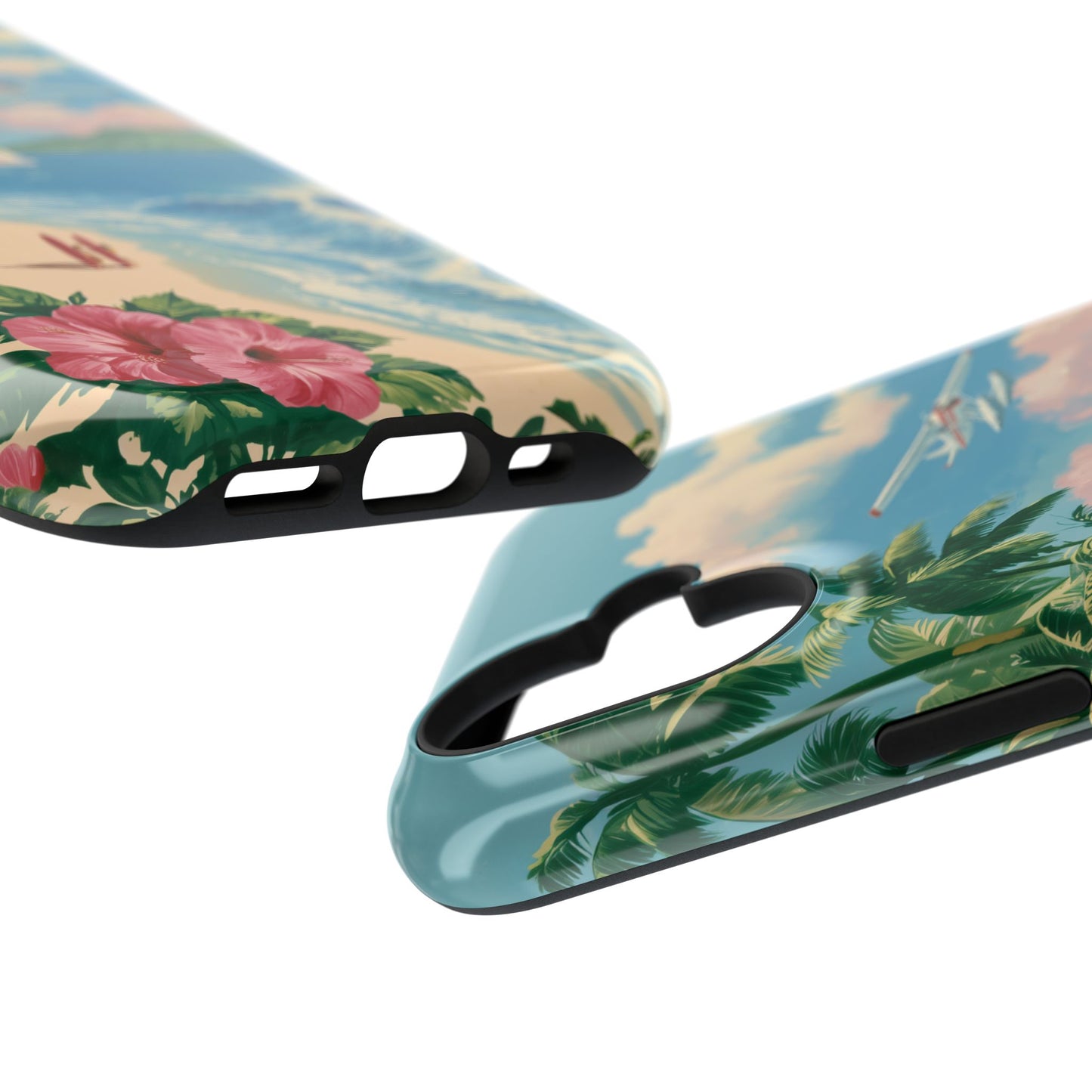 The Retro Paradise – Vintage Travel Poster Design iPhone Case