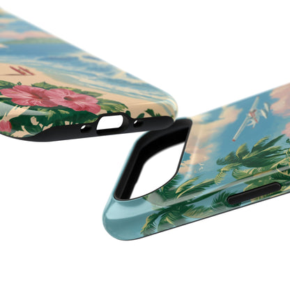 The Retro Paradise – Vintage Travel Poster Design iPhone Case