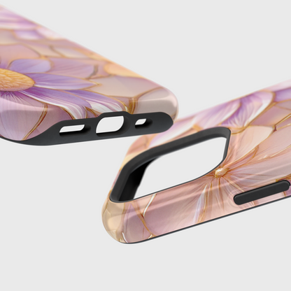 Elegant Pink Purple Floral Design iPhone Case