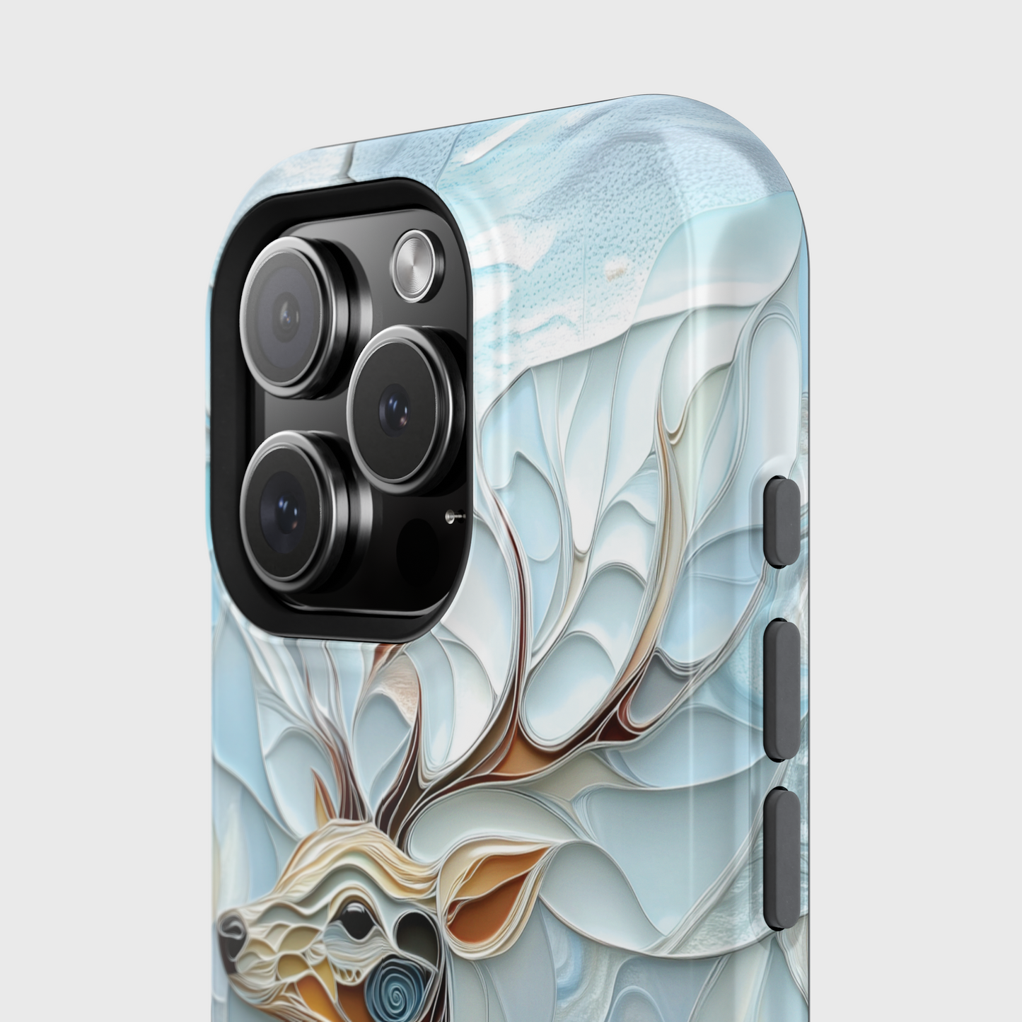 Elegant Deer Quilling Art Design iPhone Case