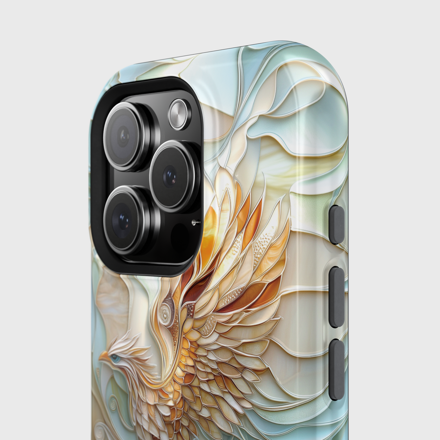 Majestic Phoenix Stained Glass Design iPhone Case