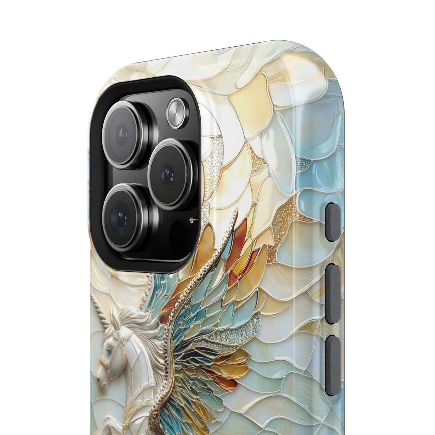 Flying Unicorn Abstract Art Design iPhone Case