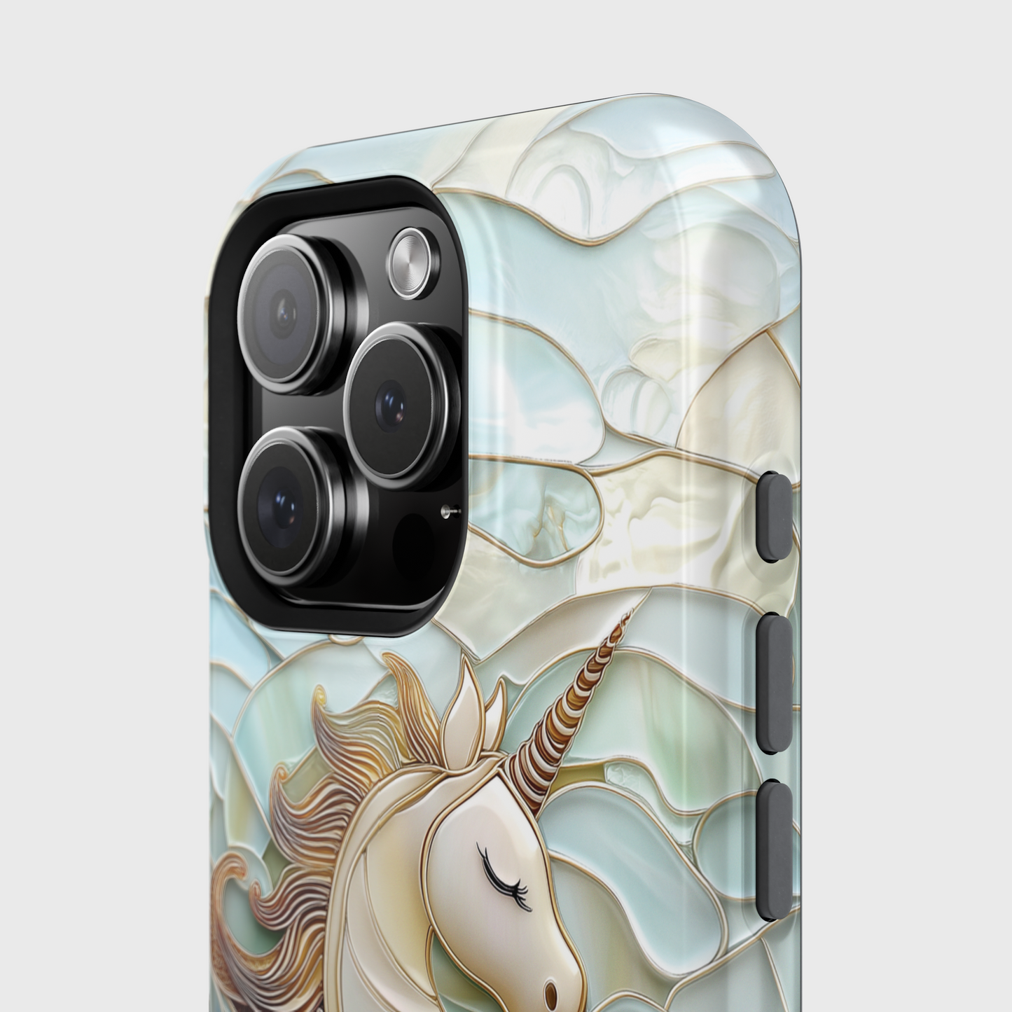 Cute Unicorn Stained Glass Design iPhone Case