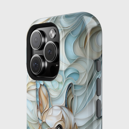 Frenchie Puppy Stained Glass Art iPhone Case