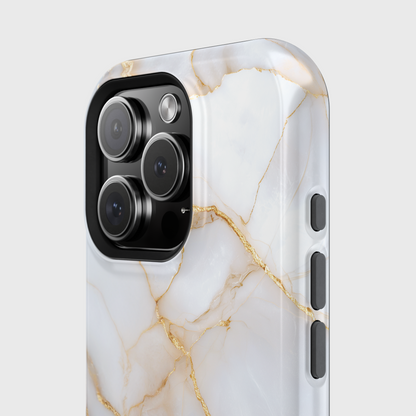 Personalisable Luxury White Marble Design iPhone Case
