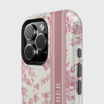 Personalisable Vintage Toile de Jouy Design iPhone Case