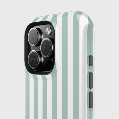 Personalisable Striped Design (Blue) iPhone Case