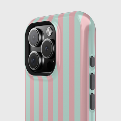 Personalisable Striped Design (Candy) iPhone Case