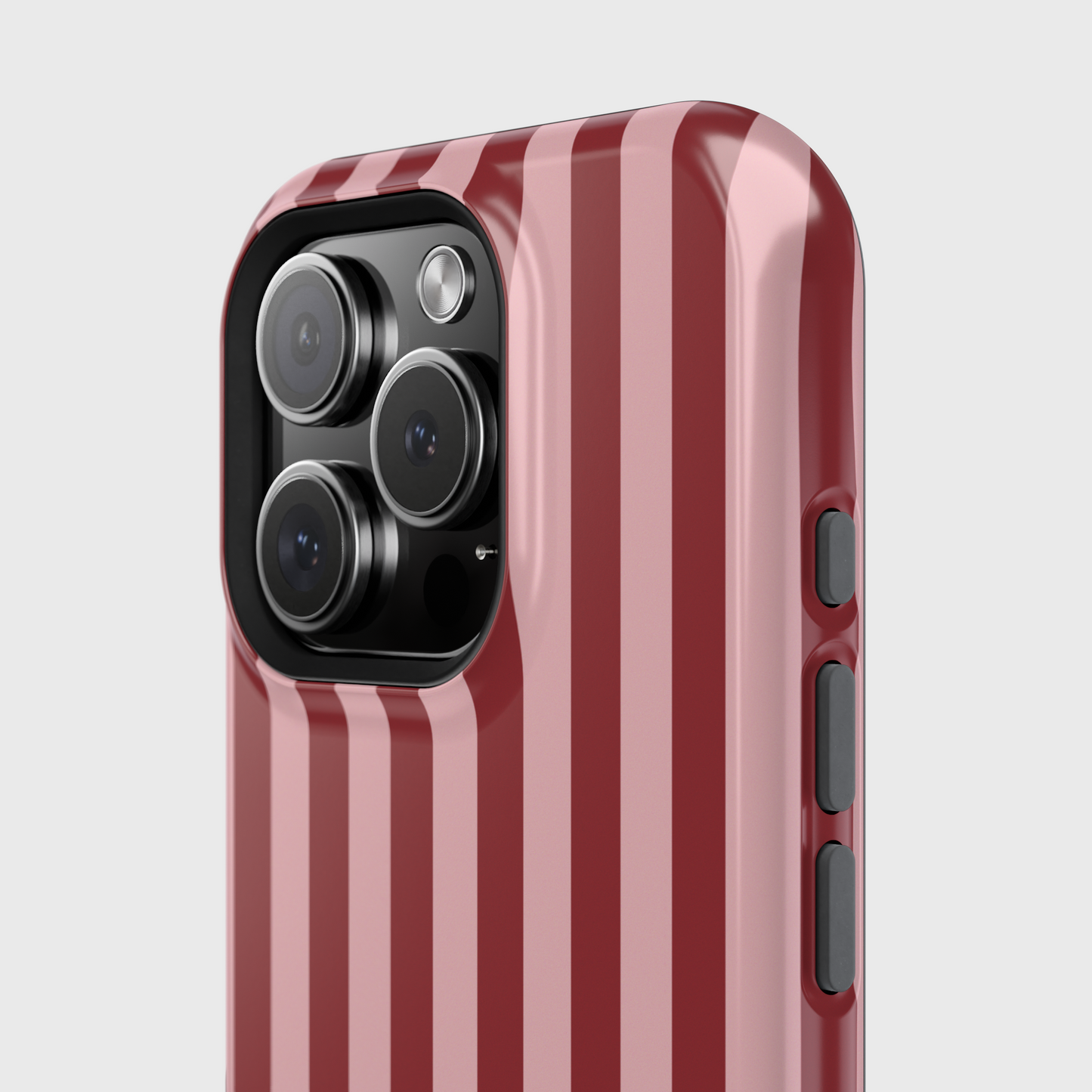Personalisable Striped Design (Red) iPhone Case