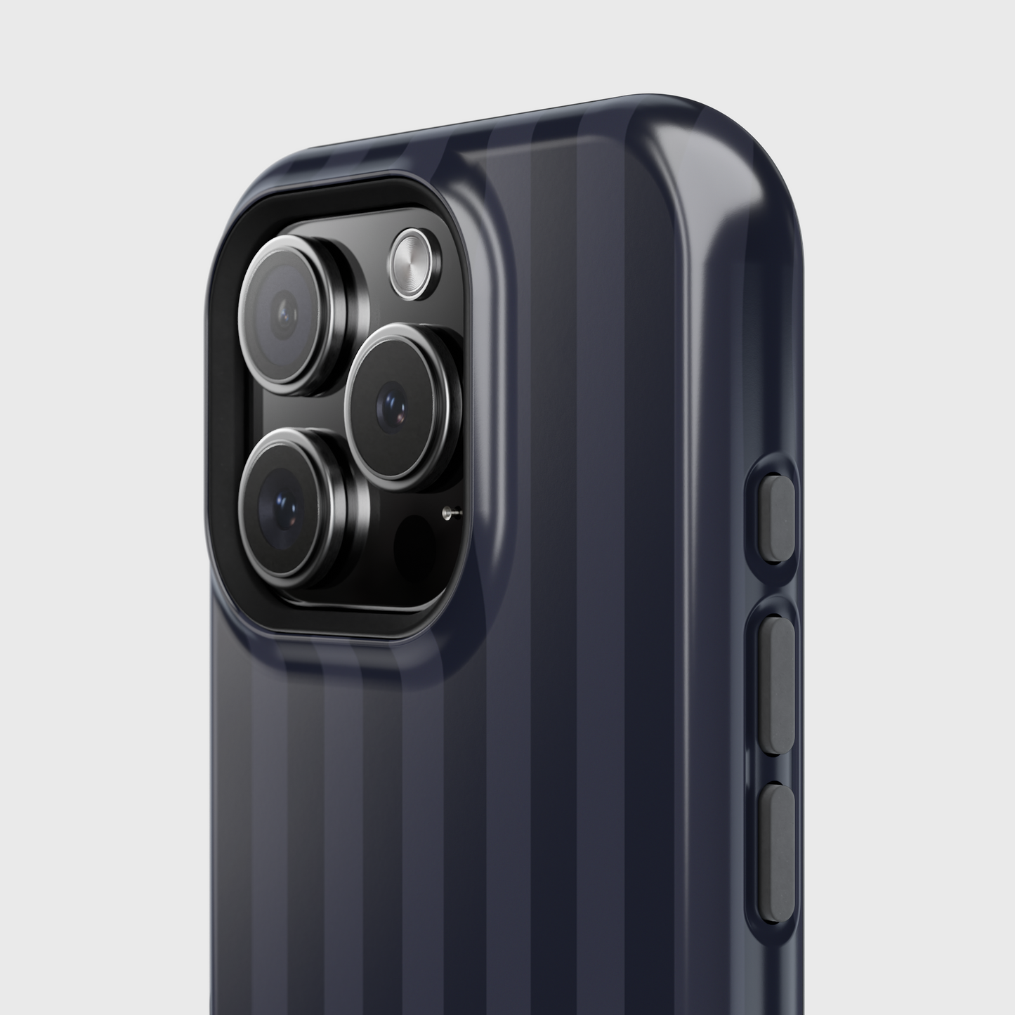 Personalisable Striped Design (Navy) iPhone Case