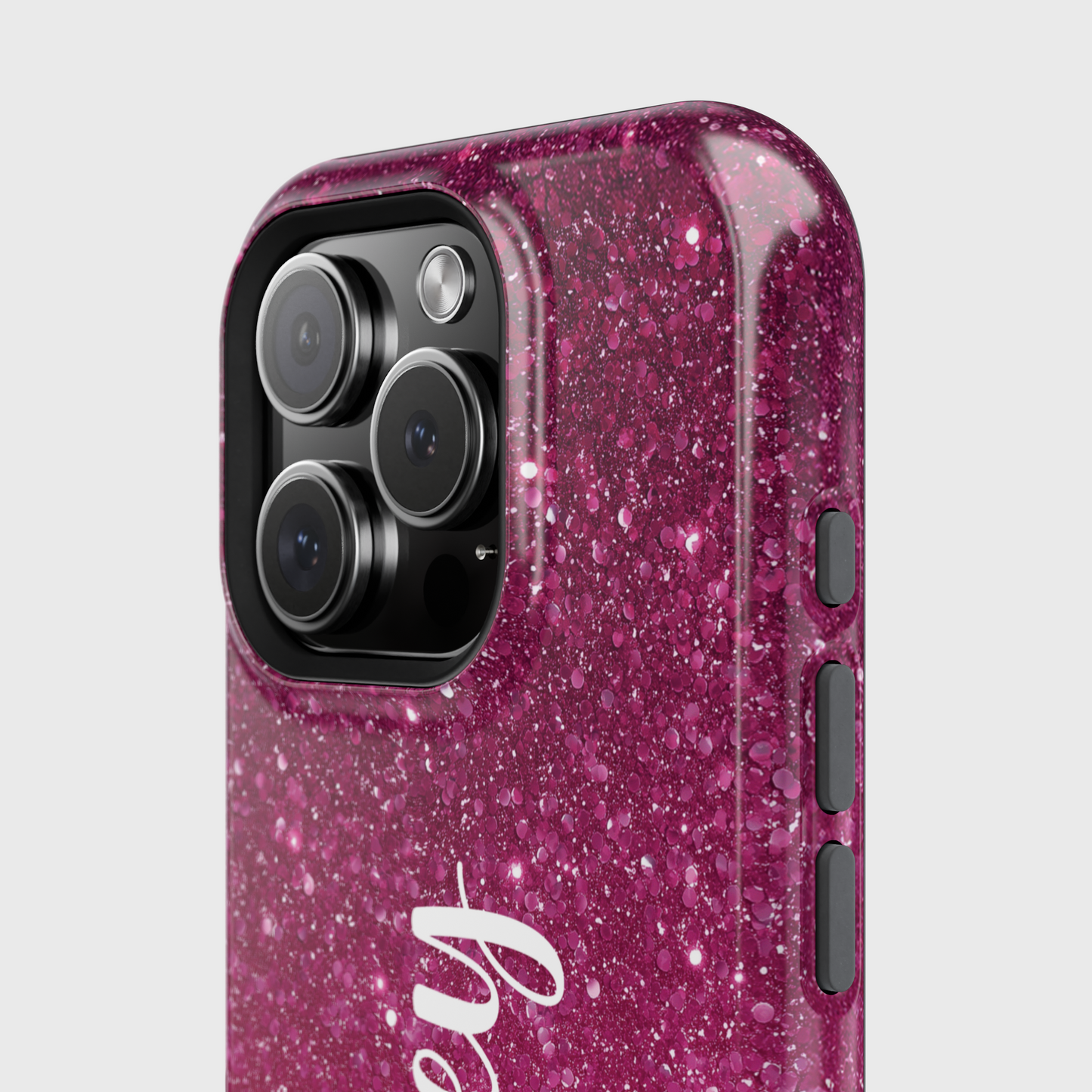 Personalisable Faux Red Glitter Design iPhone Case