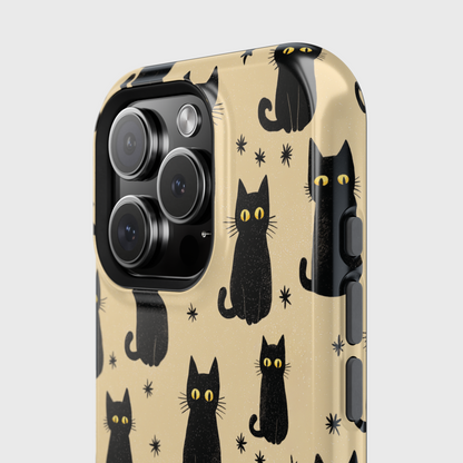 Black Cat Charm Design iPhone Case