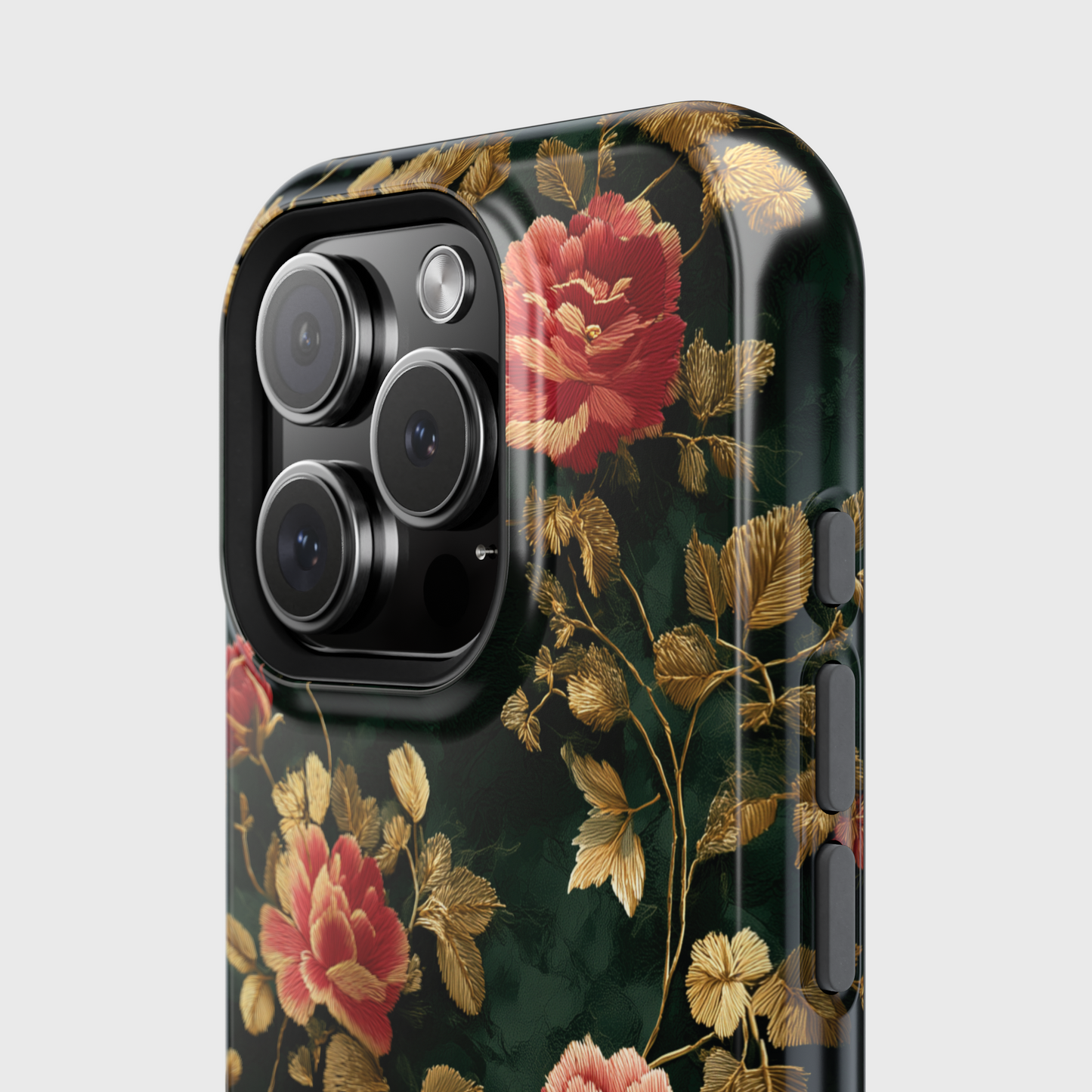 Crimson Bloom Design iPhone Case
