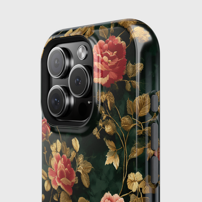 Crimson Bloom Design iPhone Case