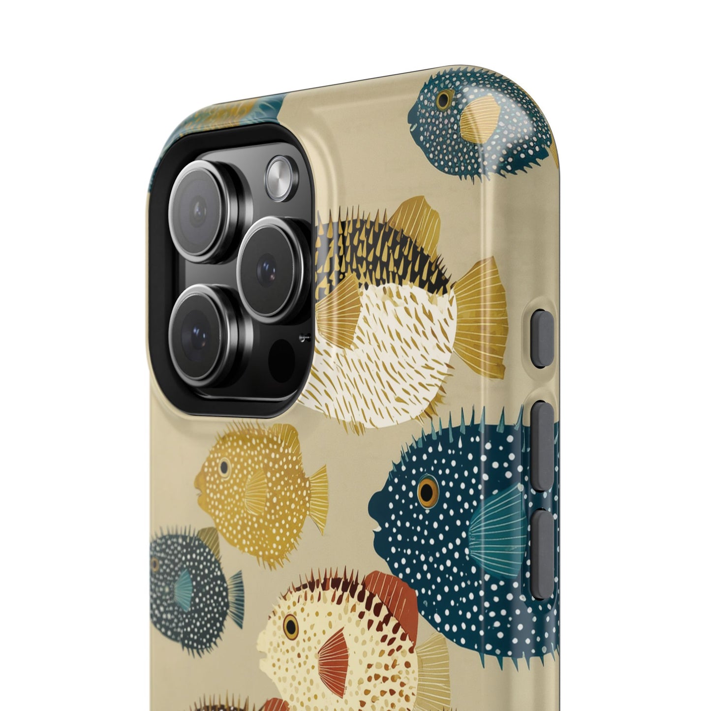 The Vintage Fugu – Retro Pufferfish Design iPhone Case