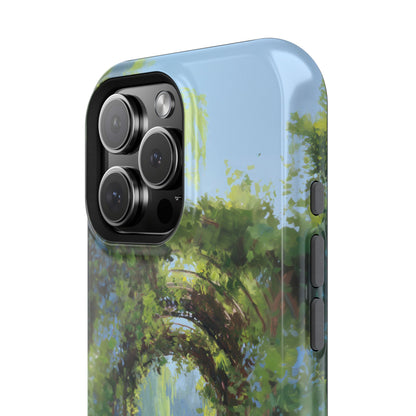 The Secret Archway – Impressionist Pond Design iPhone Case