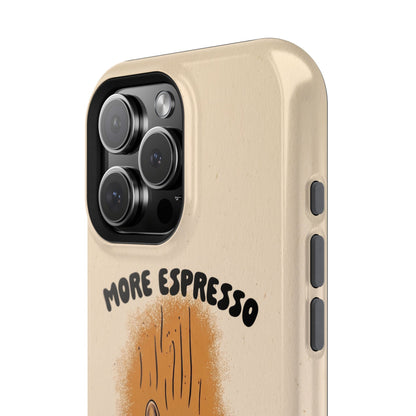 More Espresso, Less Depresso – Frenchie Coffee Design iPhone Case
