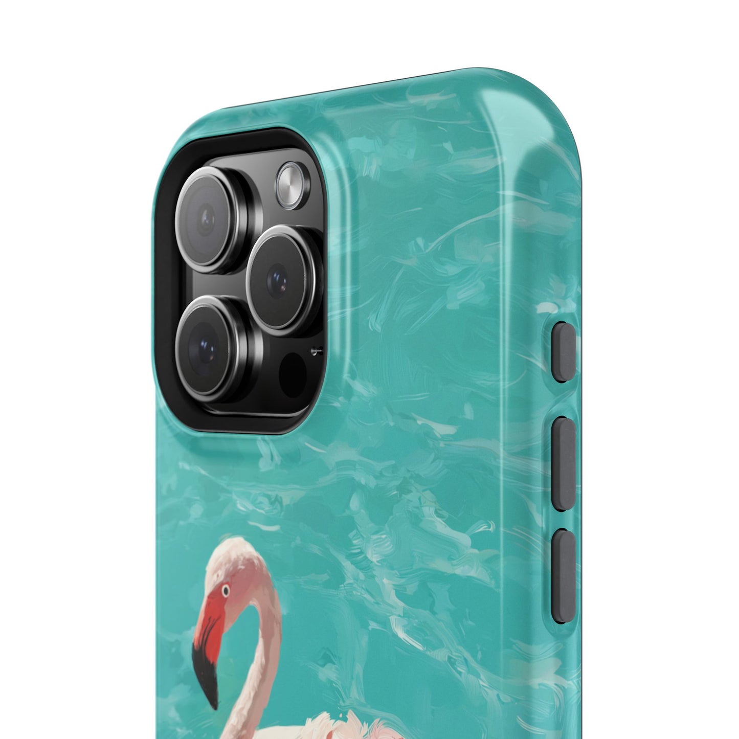 Out of Office Mode - The Poolside Flamingo Impressionist Summer Design iPhone Case