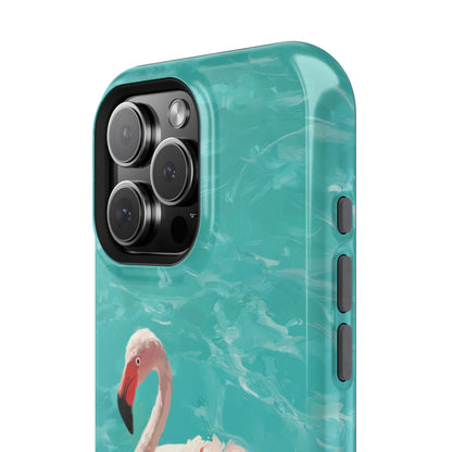 Out of Office Mode - The Poolside Flamingo Impressionist Summer Design iPhone Case