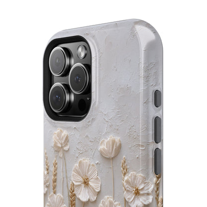 The Golden Meadow – 3D Impasto Botanical Design iPhone Case