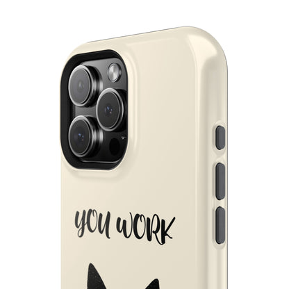 The Judgy Supervisor – Funny Black Cat Design iPhone Case
