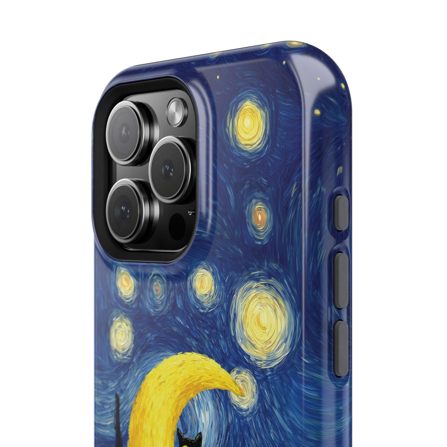 The Starry Night Feline – Fine Art Parody Design iPhone Case