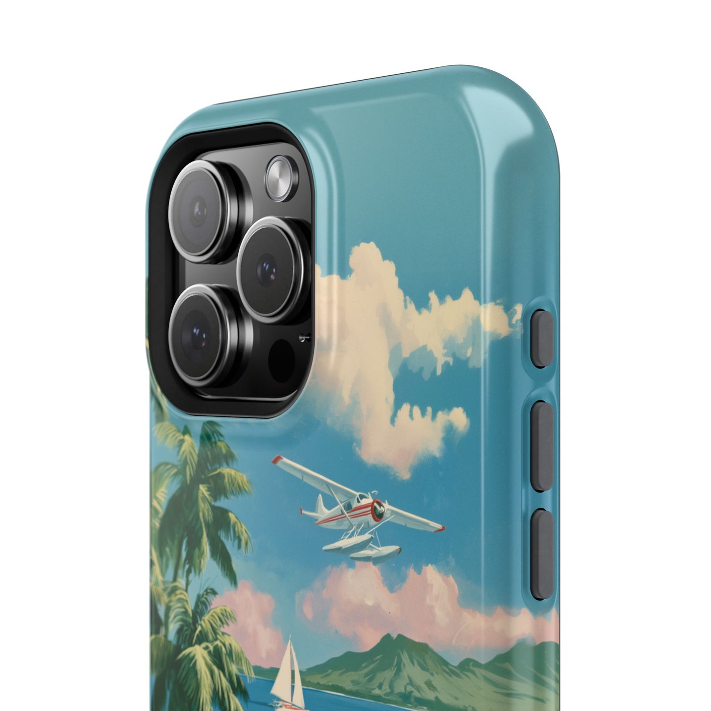 The Retro Paradise – Vintage Travel Poster Design iPhone Case