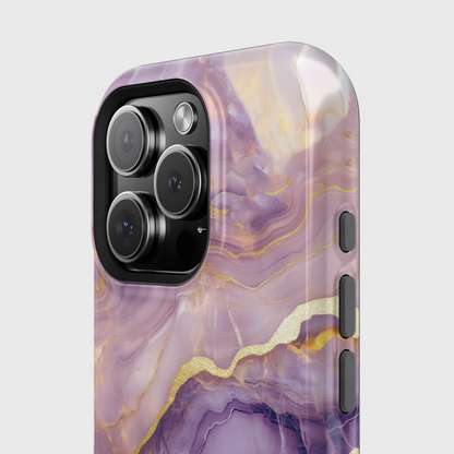 Dreamy Purple Marble Design iPhone Case